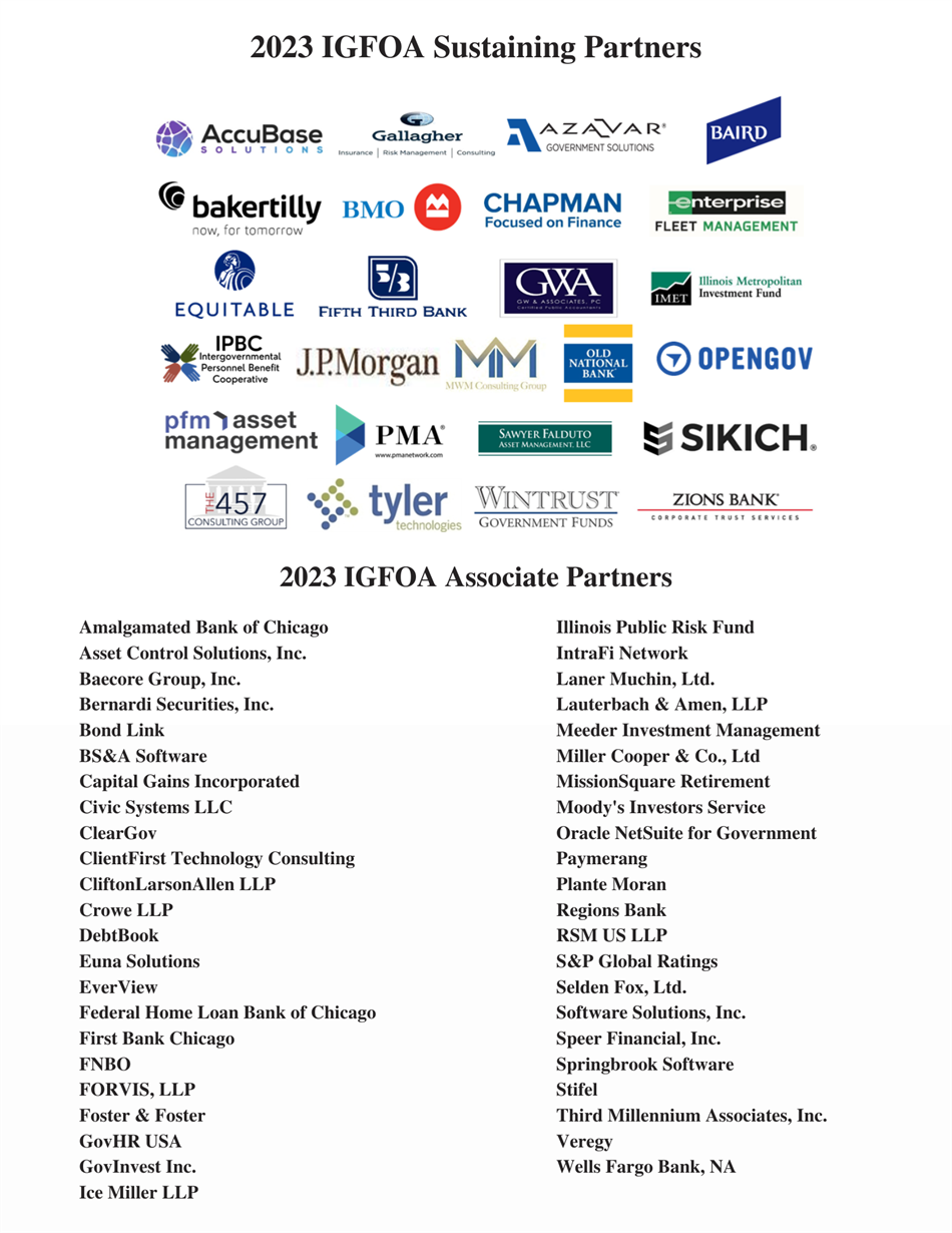 IGFOA 2023 Sustaining & Associate Partners Listed